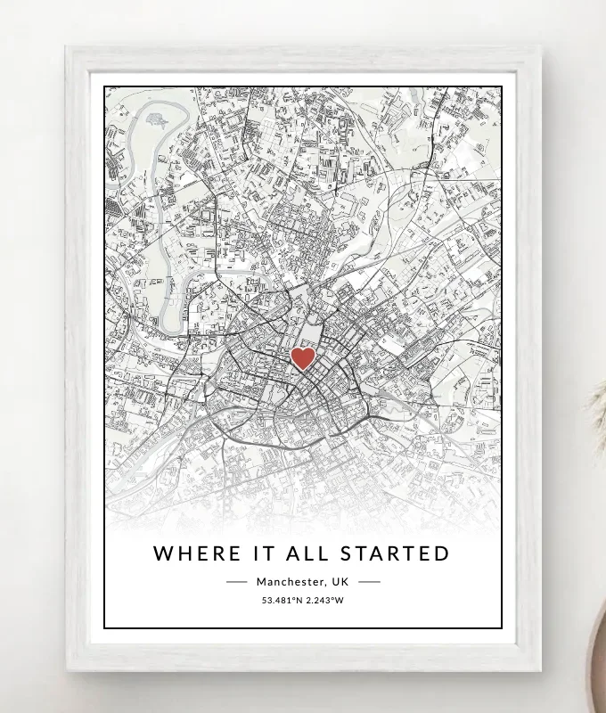 Live preview of a location map of Manchester