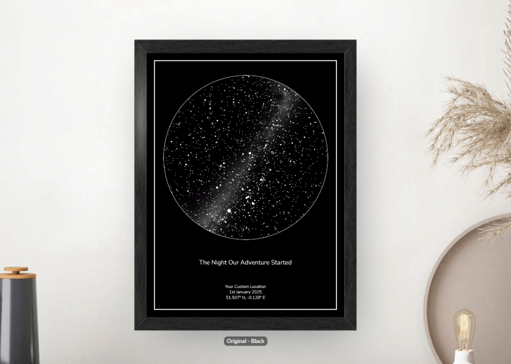 Custom star map - a perfect meditation gift