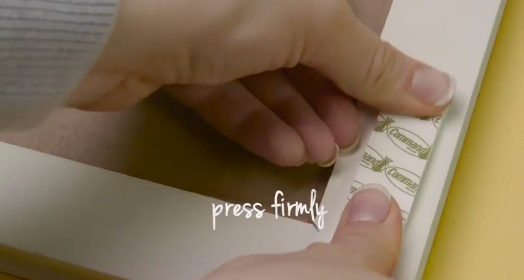 Press firmly onto the frame.